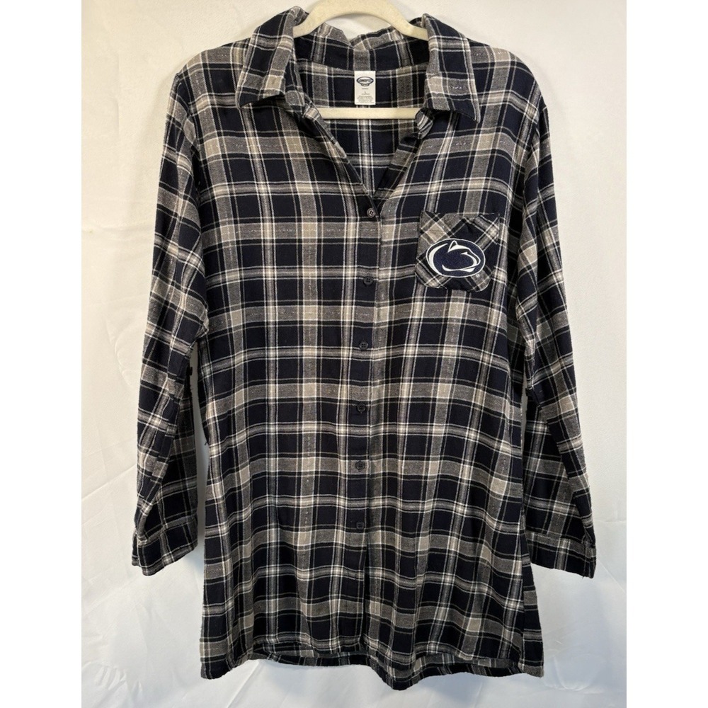 Concept Sports pajama shirt size L Penn State Nittany Lions button up